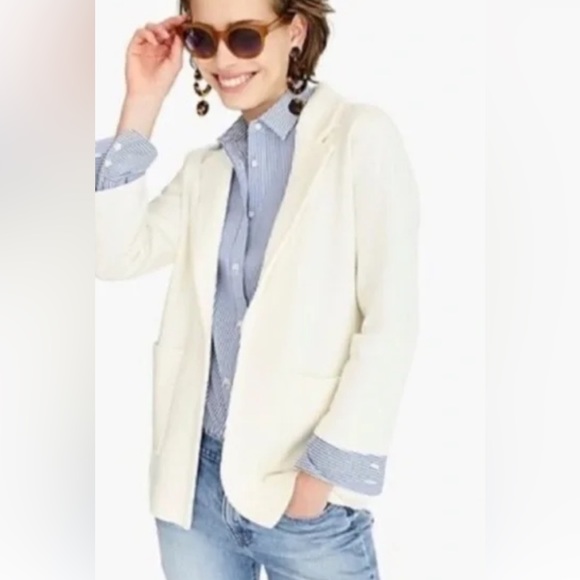 J.Crew sophie open-front sweater-blazer ivory - Picture 3 of 4